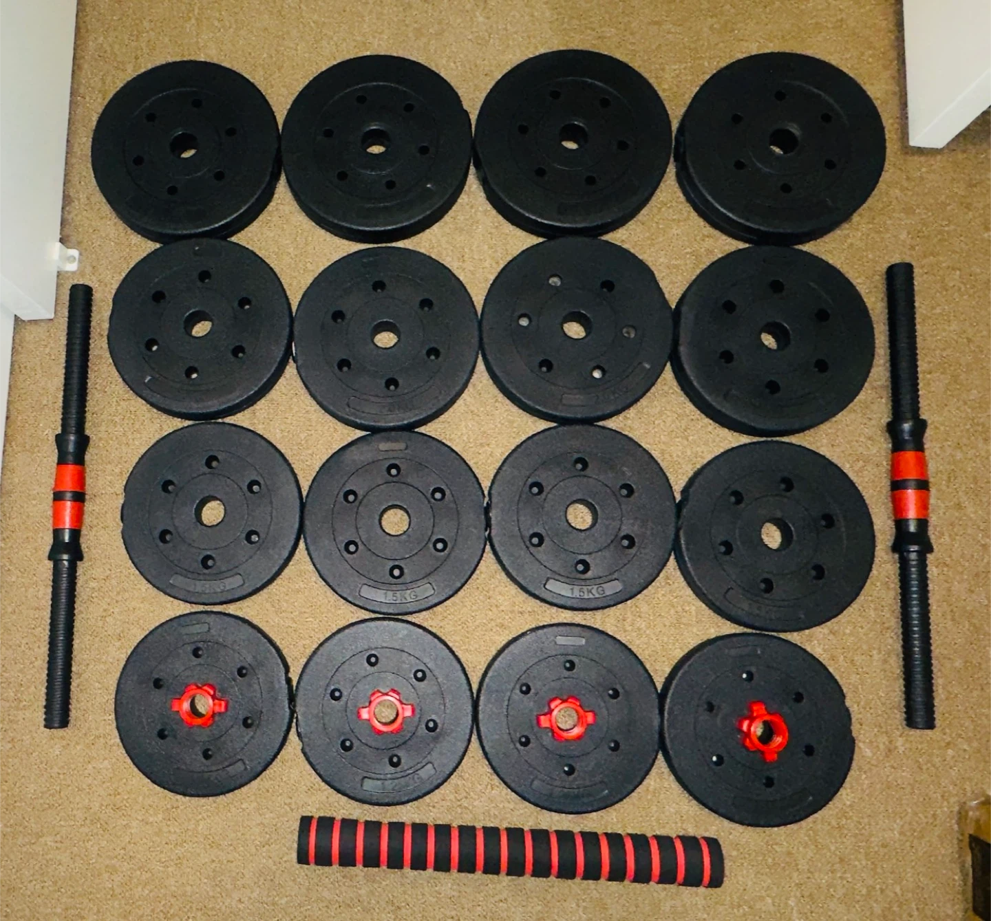 30kg Adjustable Dumbbell Set total (66lb)