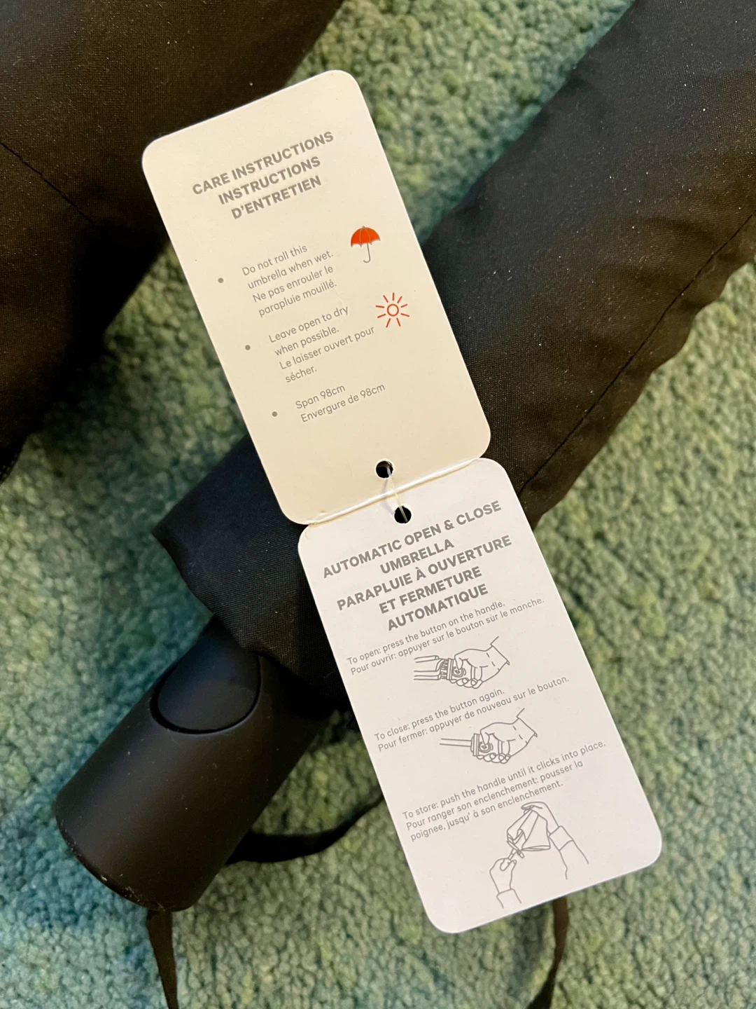 Joe Fresh Deluxe Mini Umbrella - Black, New with Tags! - photo 4