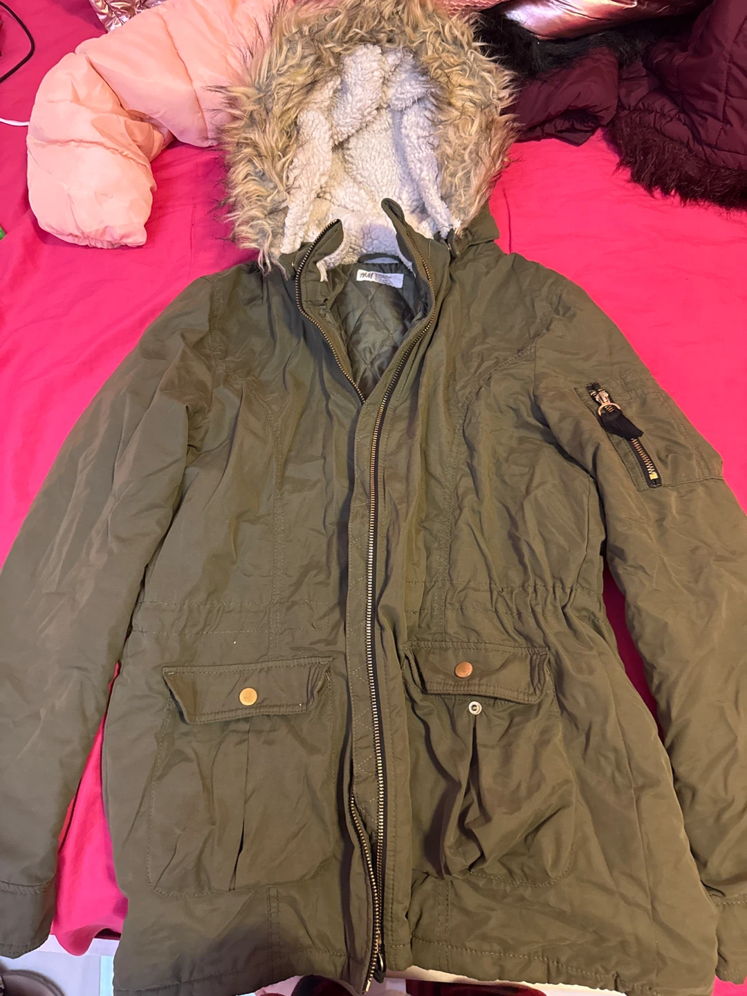 H&M Olive Green Winter Parka