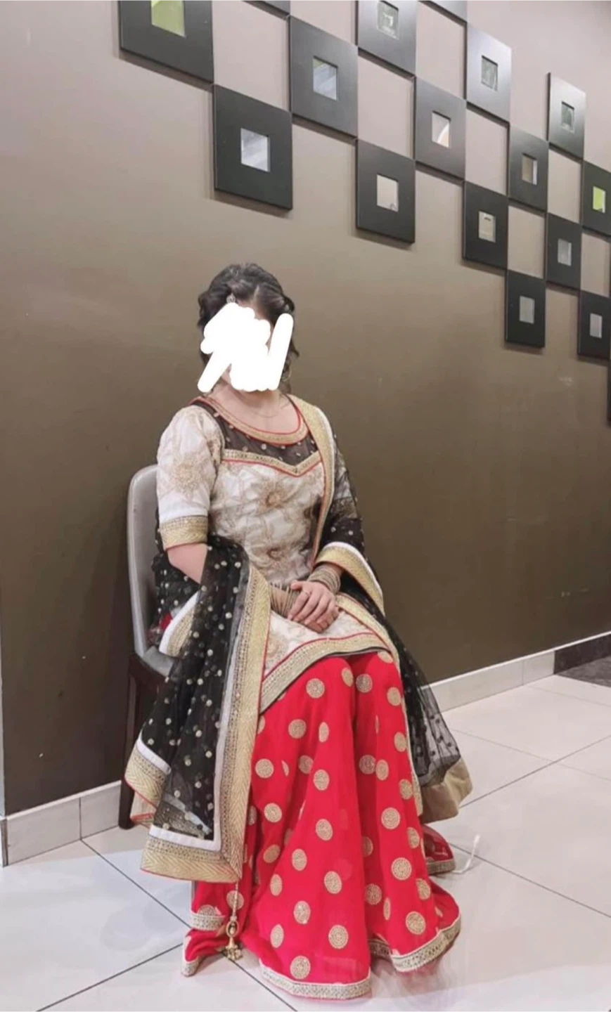 Indian Outfit - Red, Black, Gold