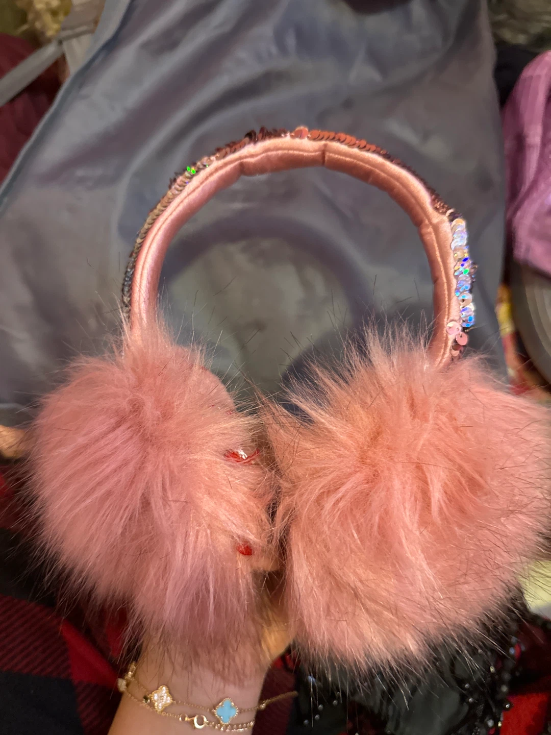 Pink Faux Fur Earmuffs - photo 3