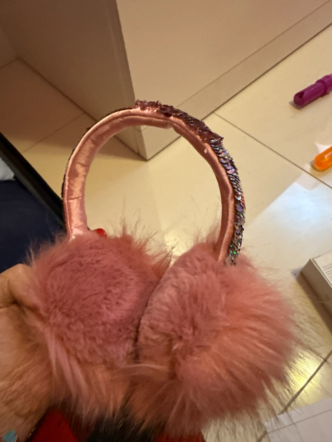 Pink Faux Fur Earmuffs - photo 2