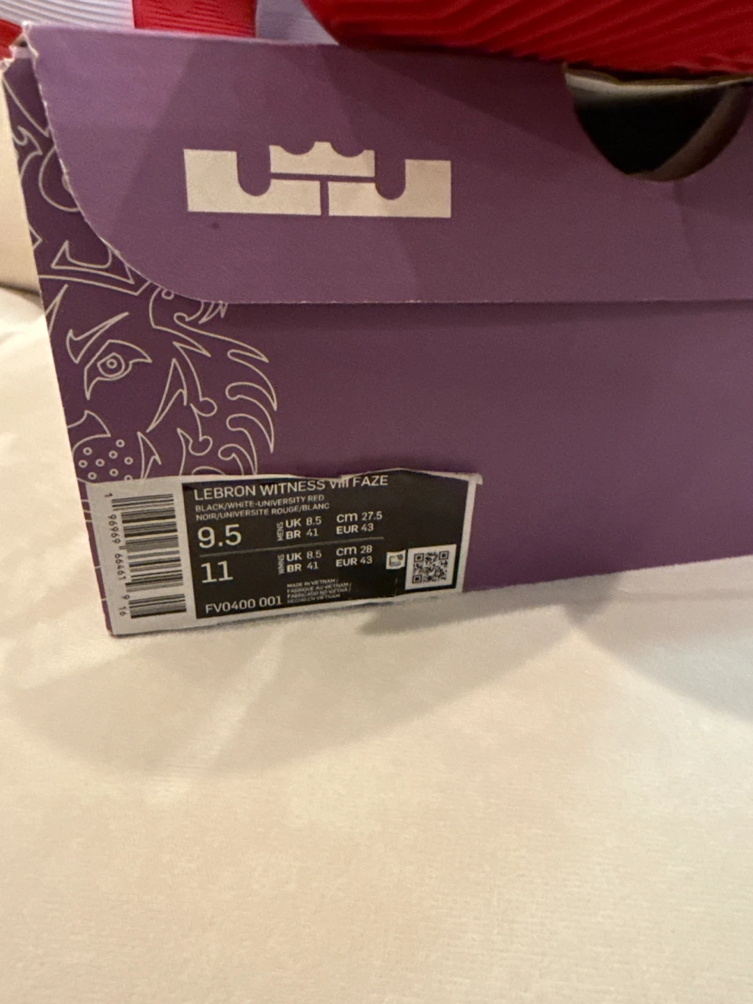 Nike LeBron Witness VIII FAZE Size 9.5 - photo 2