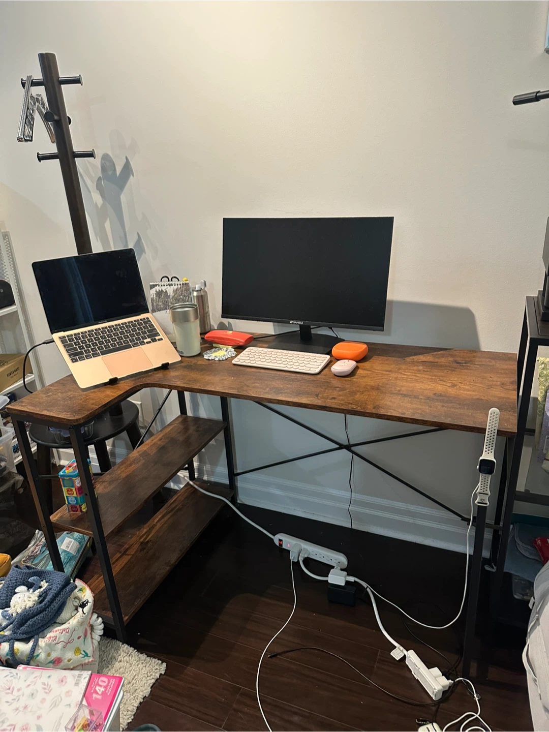 FDW Computer Desk with 2 Shelves