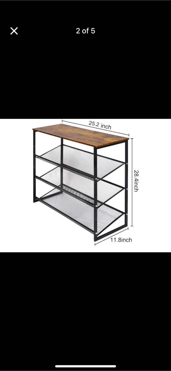 Shoe Rack Organizer - 25.2" x 11.8" x 28.4"