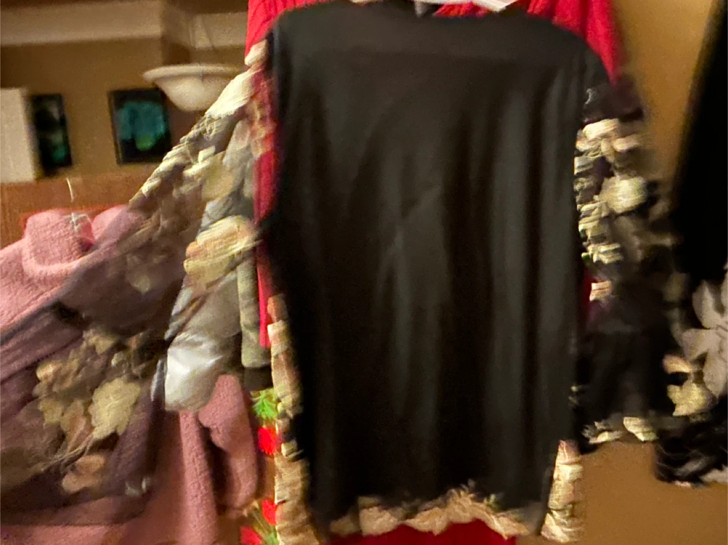 Princess Cruises Black Floral Tunic - Size L - photo 4