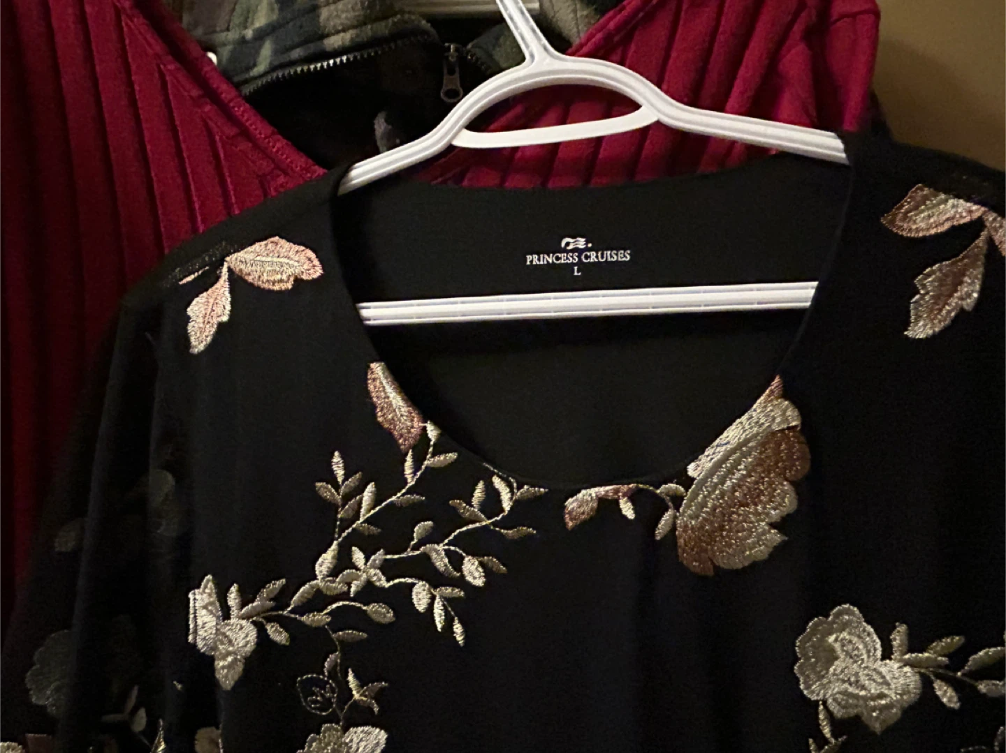 Princess Cruises Black Floral Tunic - Size L - photo 3