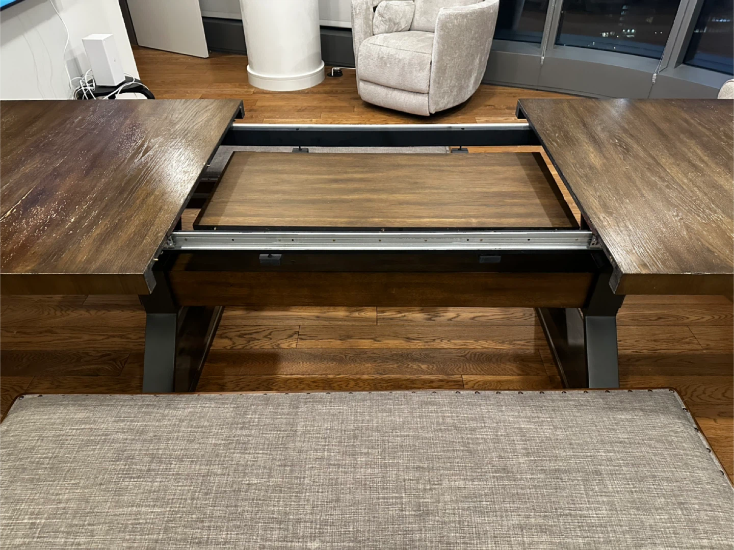 Extendable Dining Table with Benches