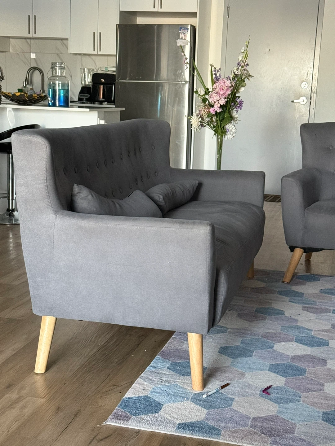 Grey Sofa with Pillows - photo 3