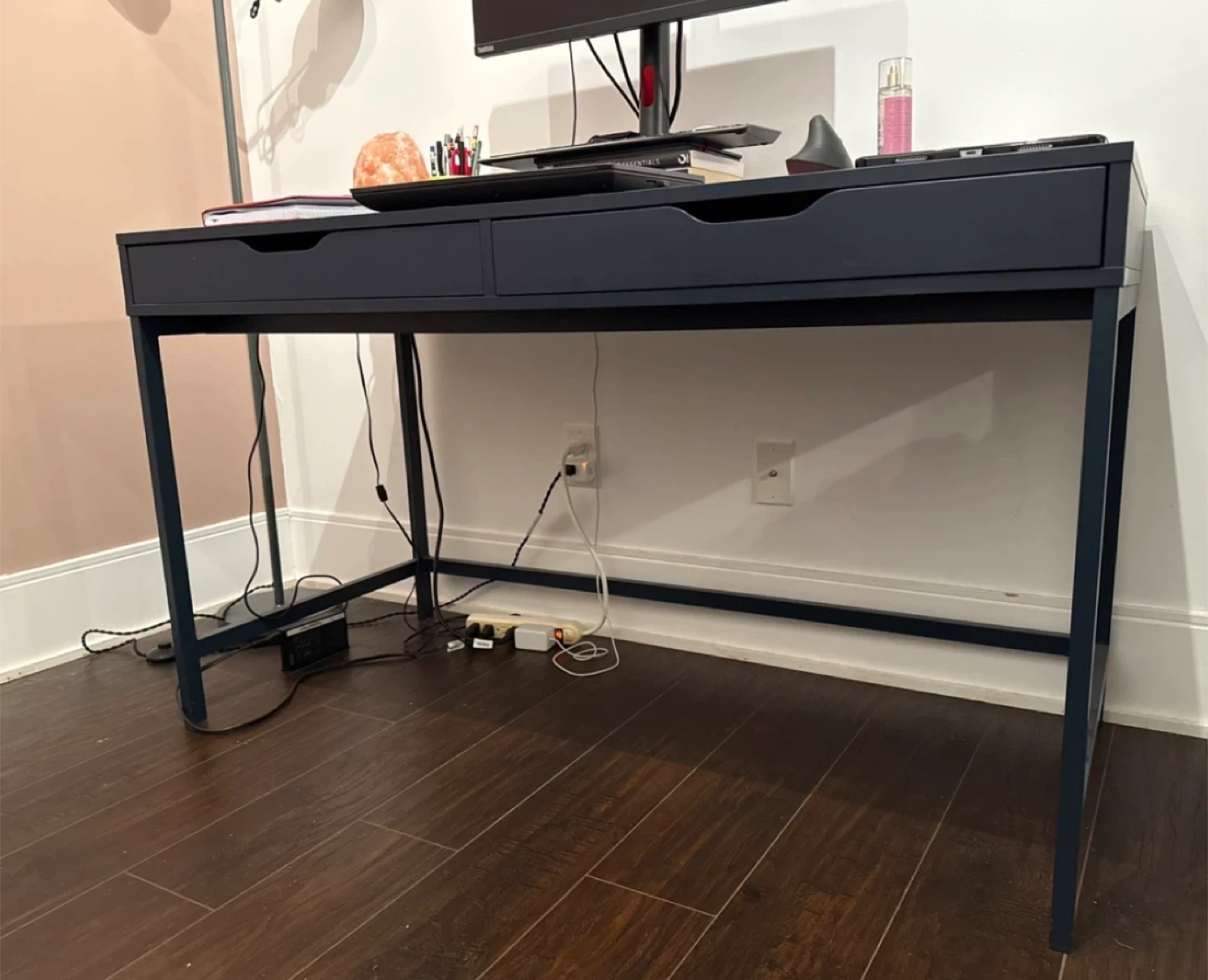 Navy Blue Desk with Drawers - photo 4
