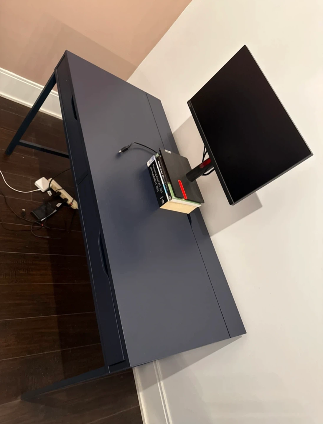 Navy Blue Desk with Drawers