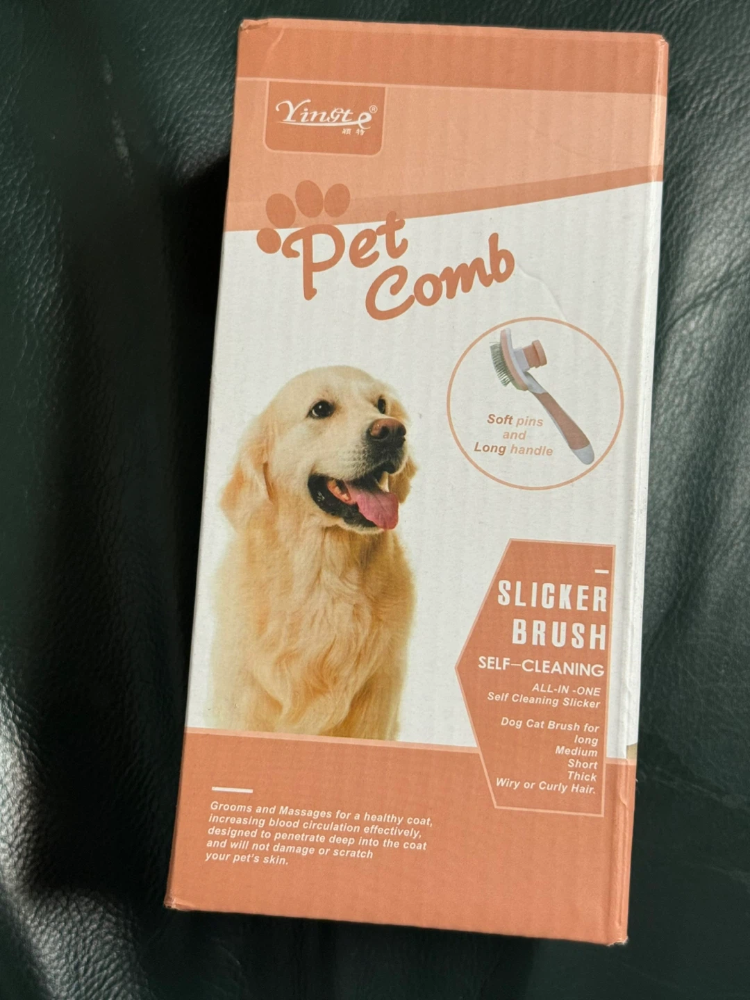 Yingte Pet Comb - Self-Cleaning Slicker Brush