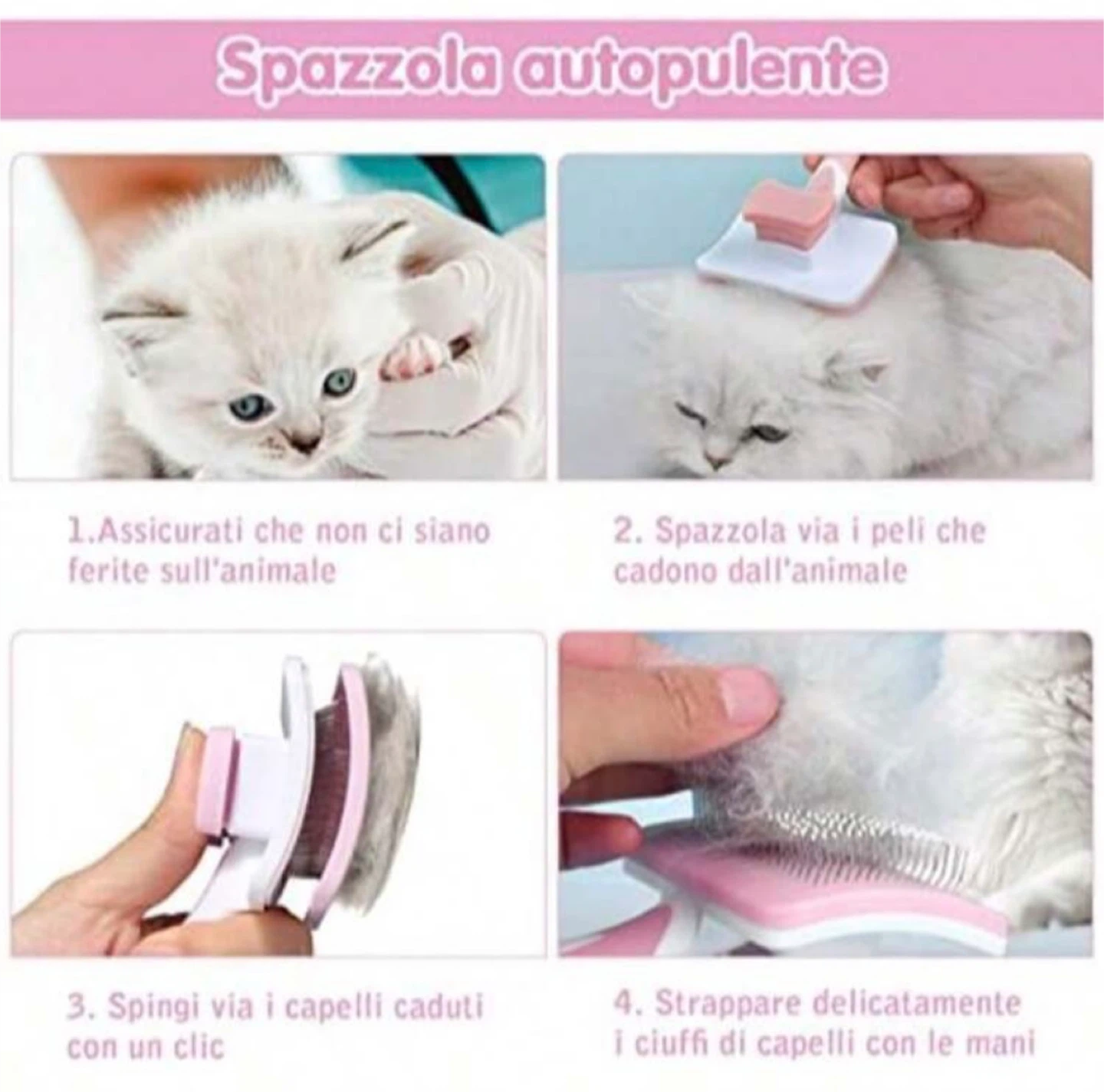 Yingte Pet Comb - Self-Cleaning Slicker Brush - photo 4