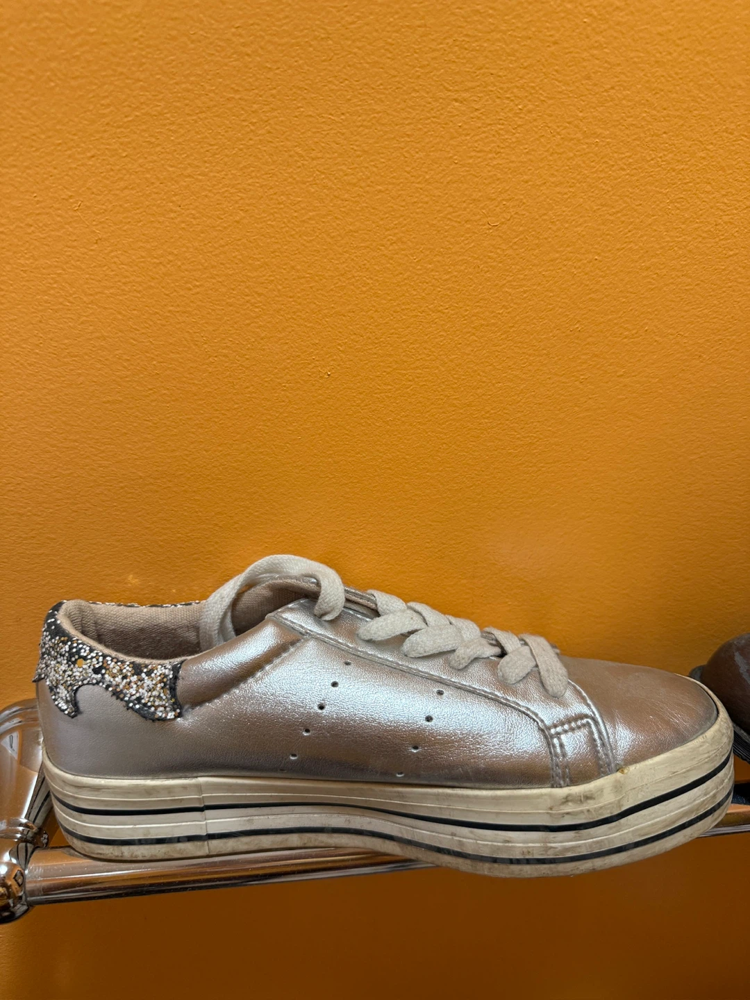Silver Platform Sneakers