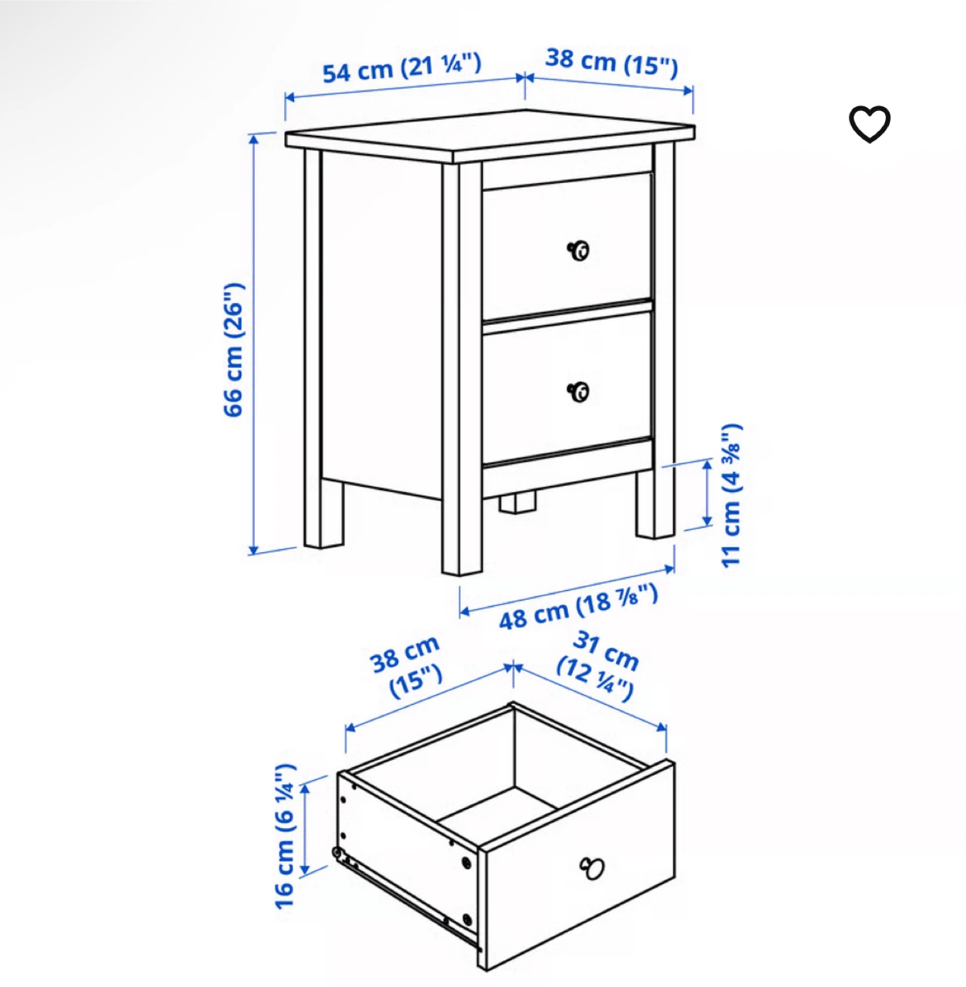 IKEA 2-Drawer Chest - photo 5