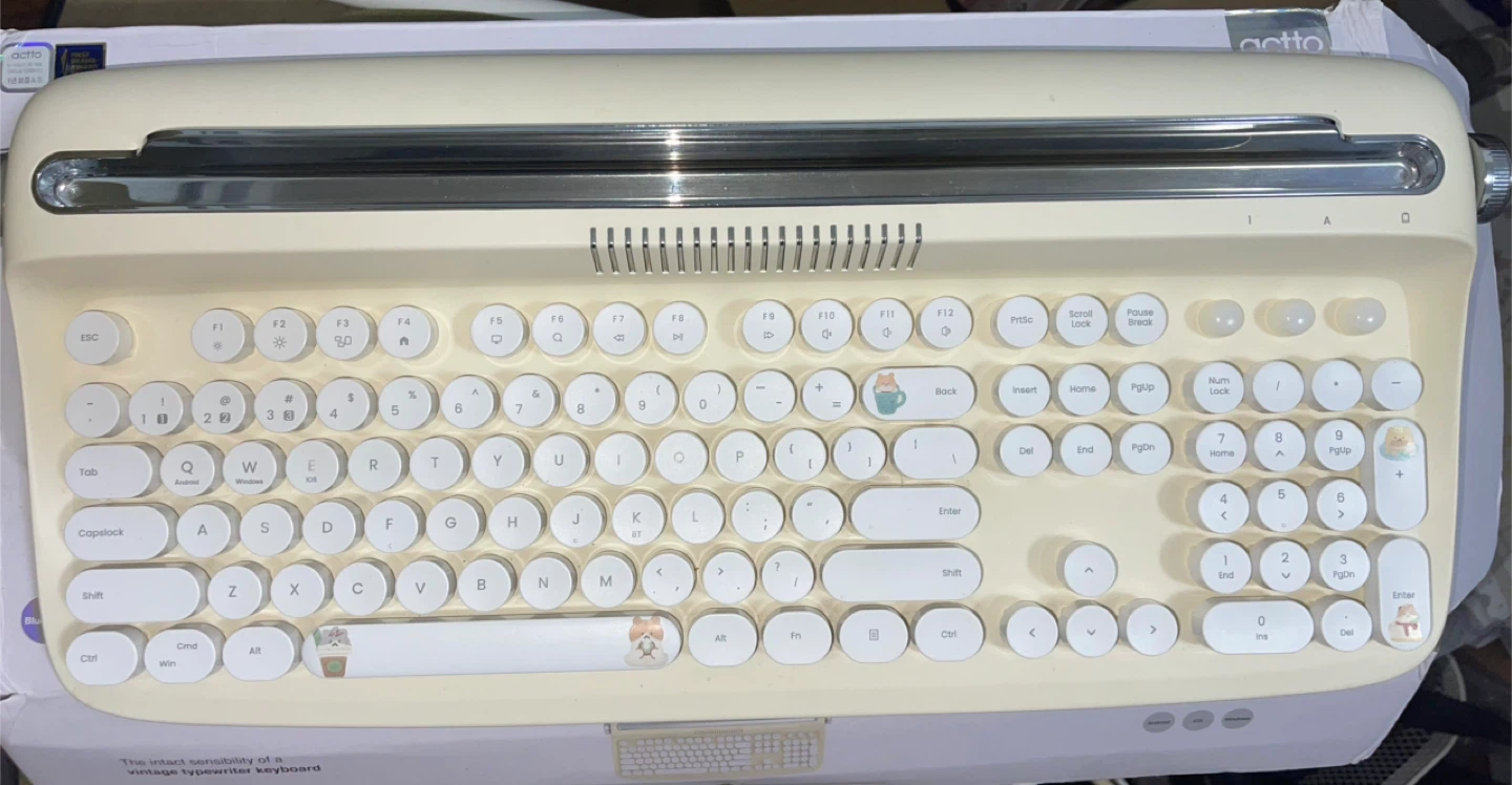 YUNZII ACTTO B503 Wireless Keyboard - Ivory - photo 2