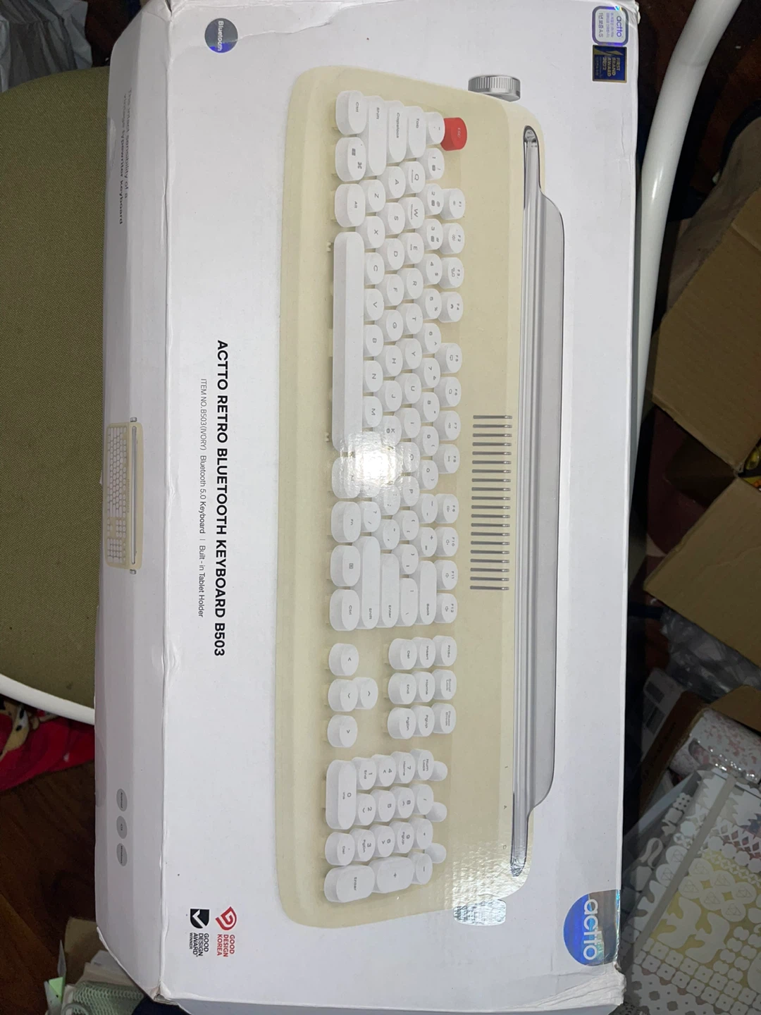 YUNZII ACTTO B503 Wireless Keyboard - Ivory