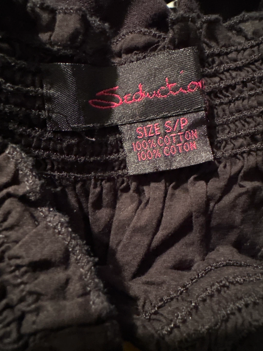 Black Embroidered Top Size S - photo 5