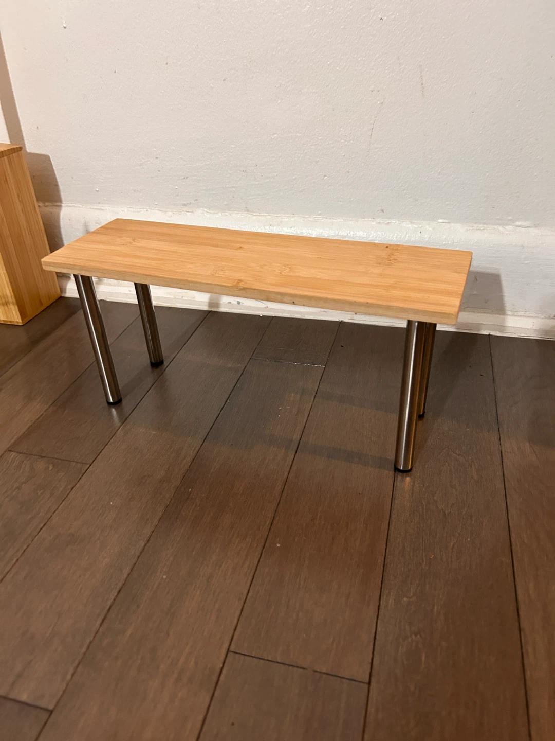 Bamboo Shelf with Metal Legs