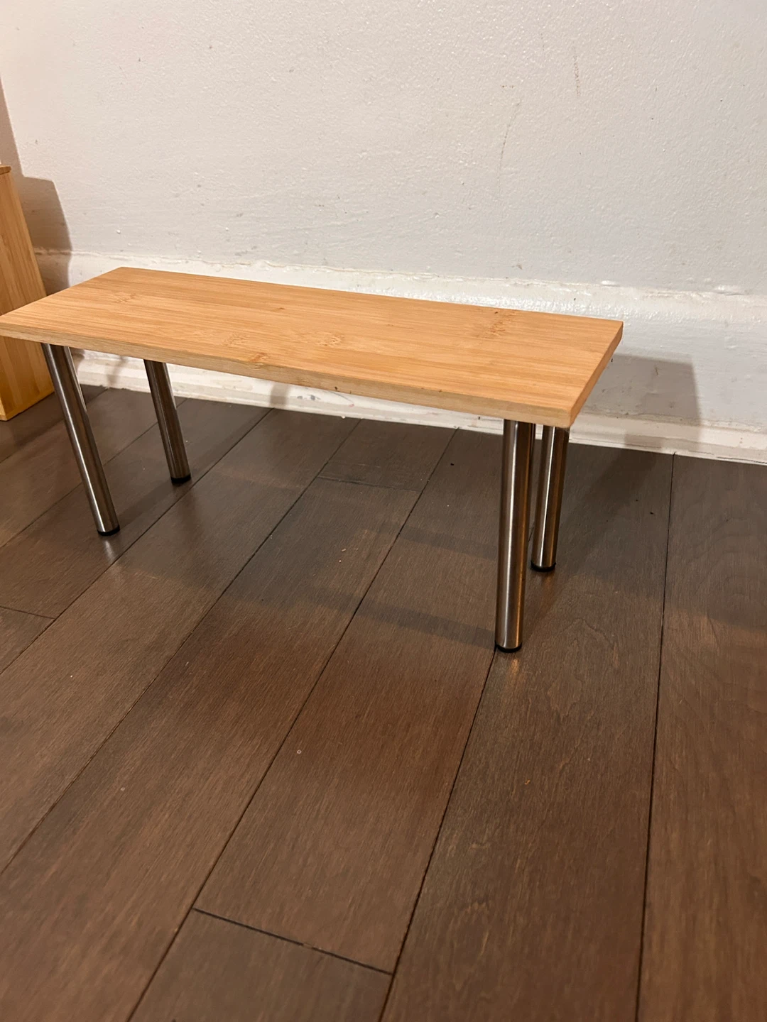 Bamboo Shelf with Metal Legs - photo 3