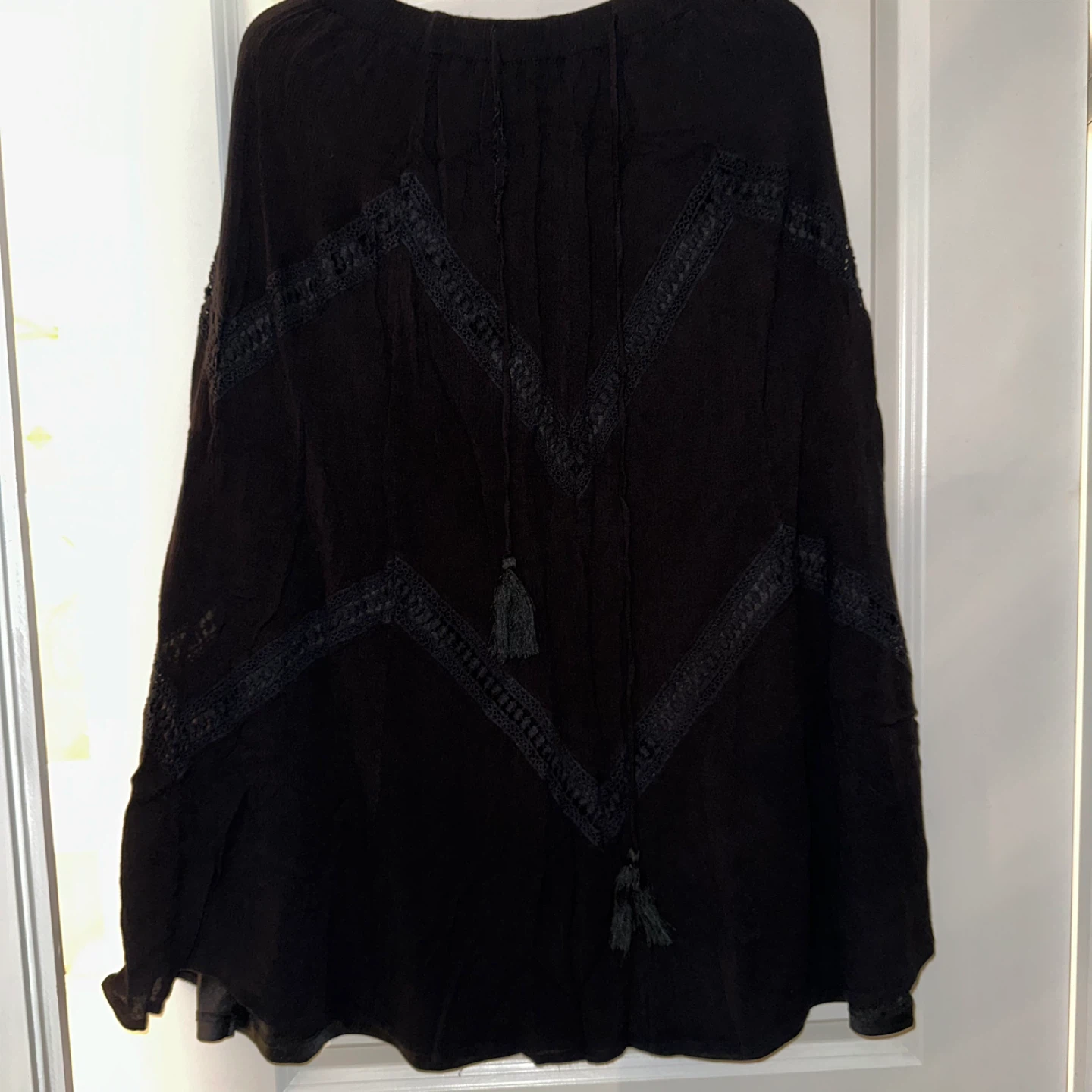 Black long skirt with Lace Detail