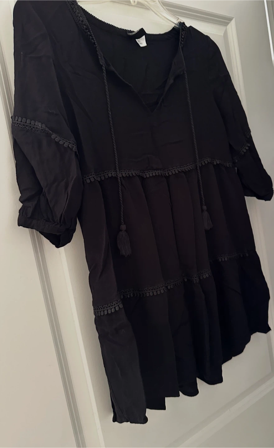 H&M Black Tassel Dress - photo 3