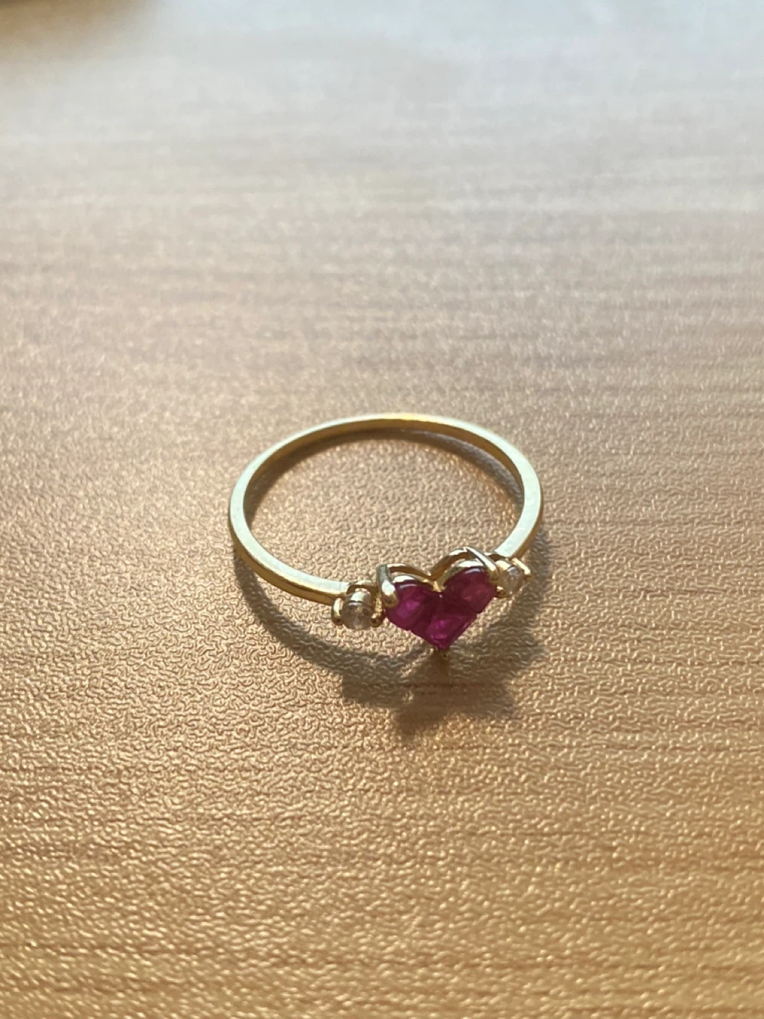 14K Gold Ruby Heart Ring - photo 4