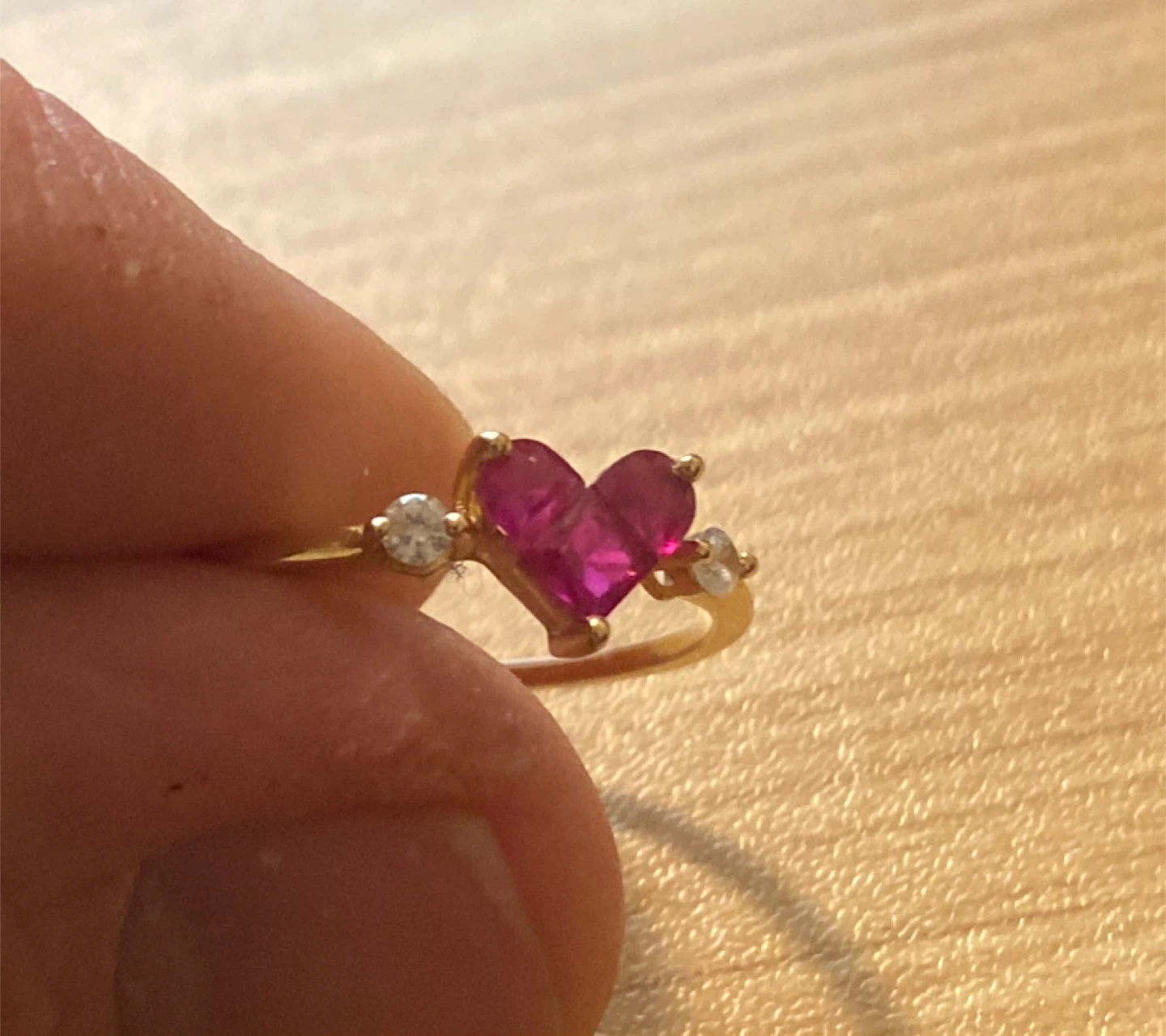 14K Gold Ruby Heart Ring - photo 3