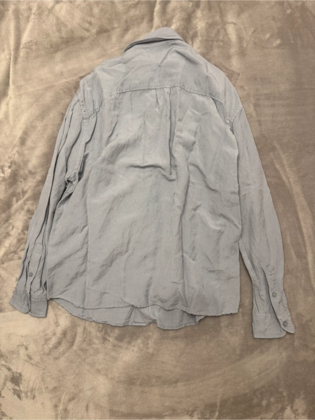 Zara Light Blue Linen Shirt - Size M - photo 2