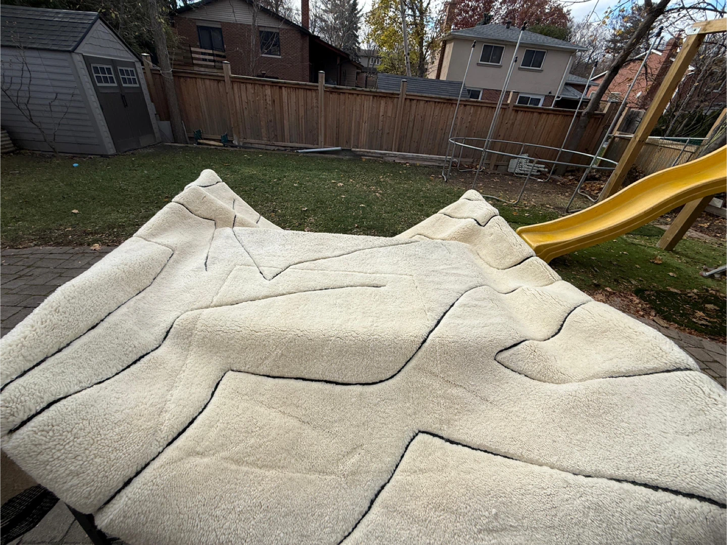 Off-White Wool Rug - photo 2