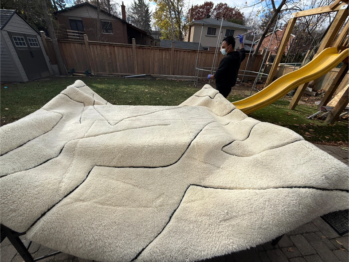 Off-White Wool Rug - photo 4