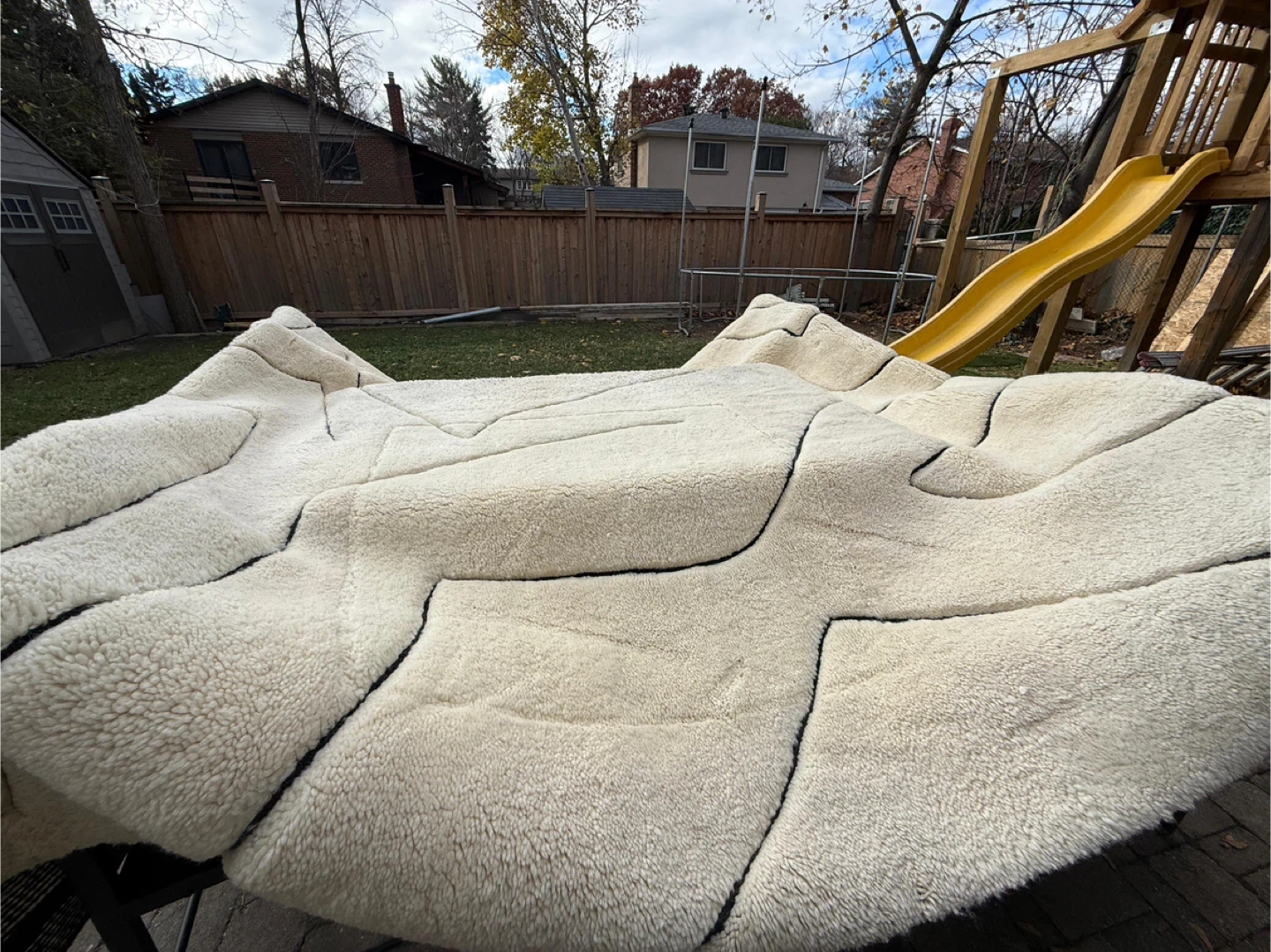 Off-White Wool Rug