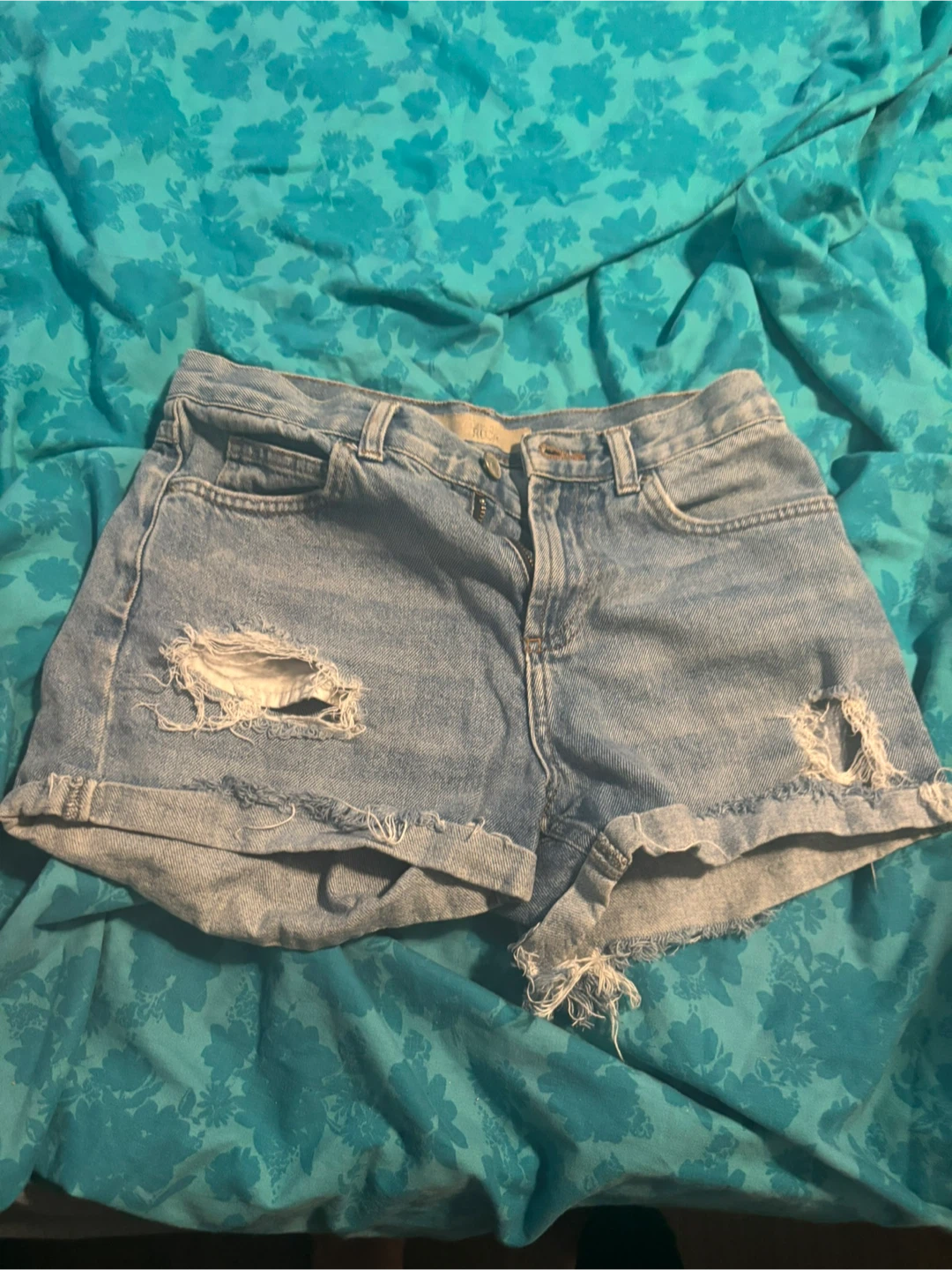 Topshop Moto Denim Shorts - Size US 4