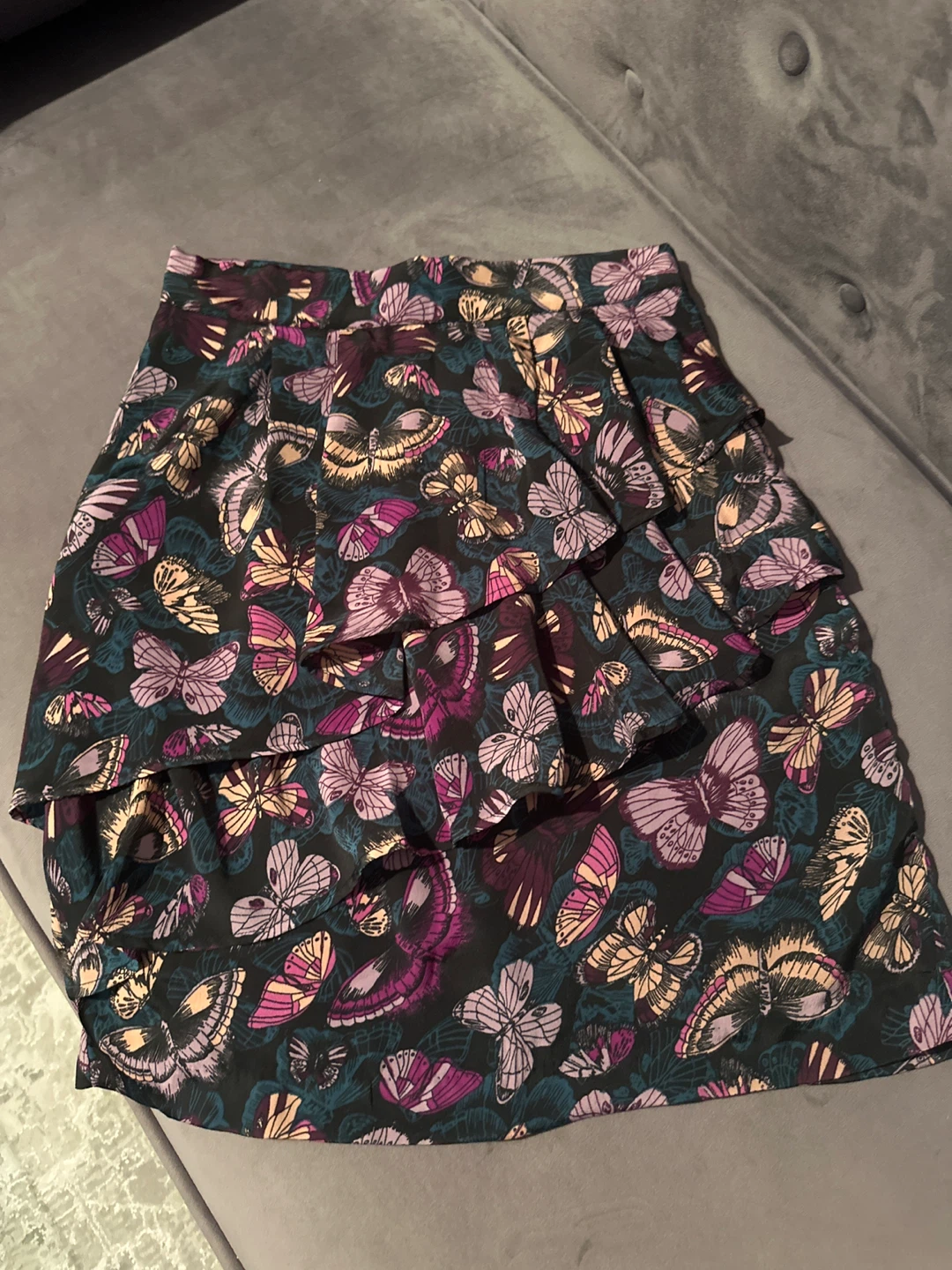 Butterfly Print Ruffle Skirt - photo 2