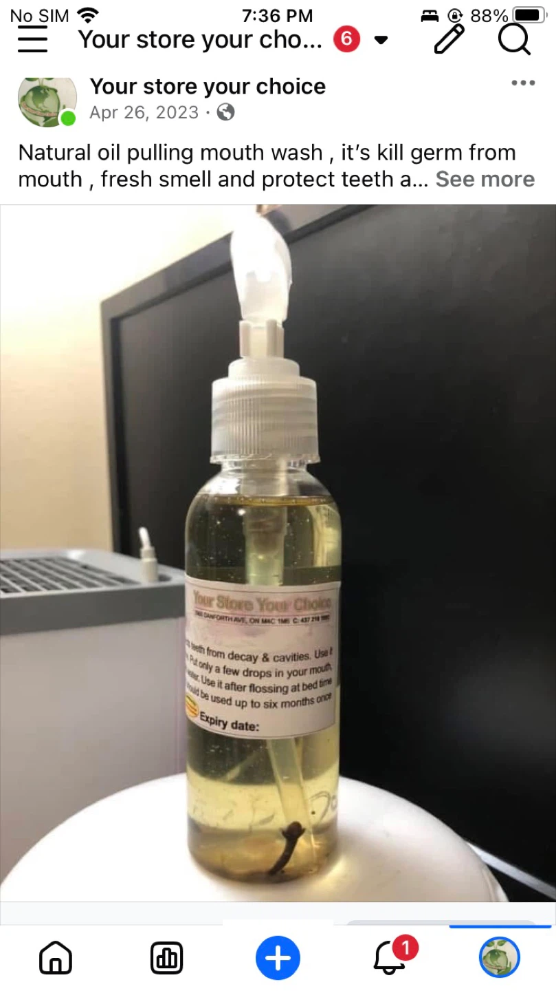 Natural Oil Pulling Mouthwash