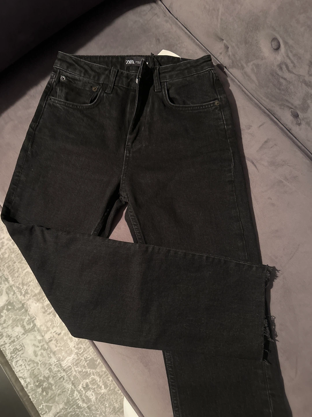 Zara Black Denim Jeans - photo 4