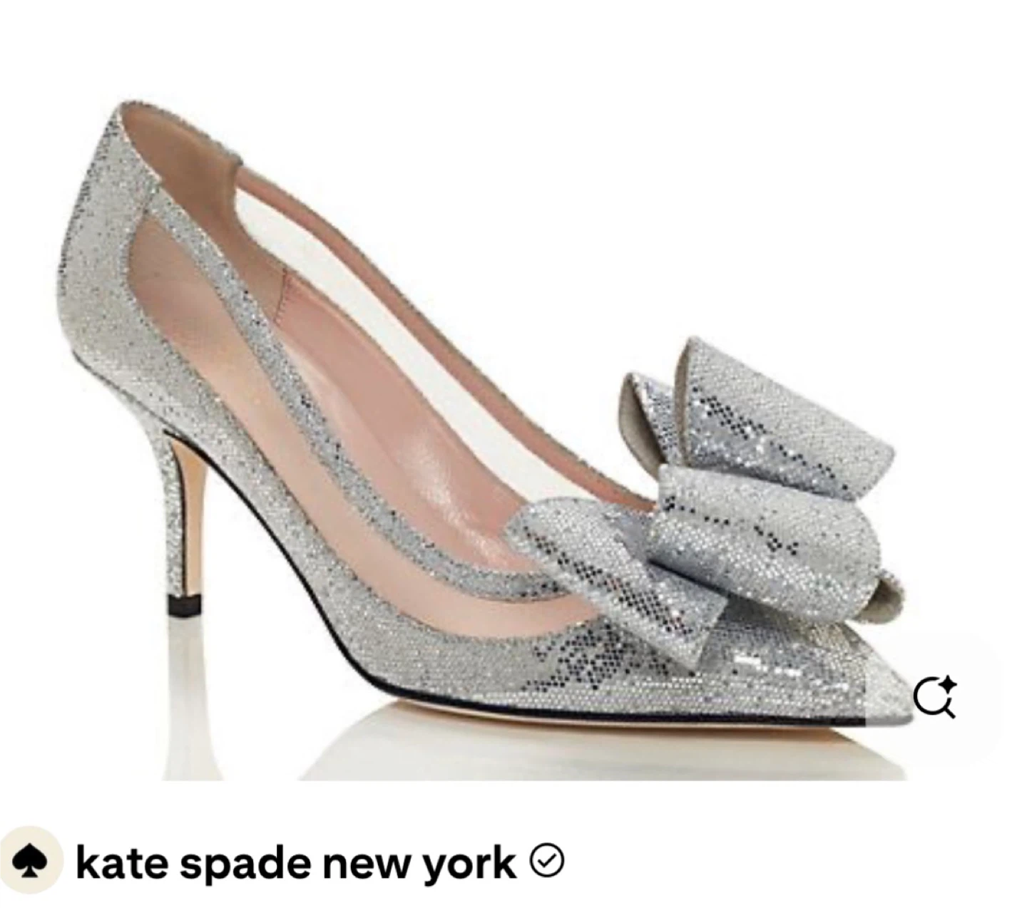 Kate Spade Silver Heels with Bow - photo 4