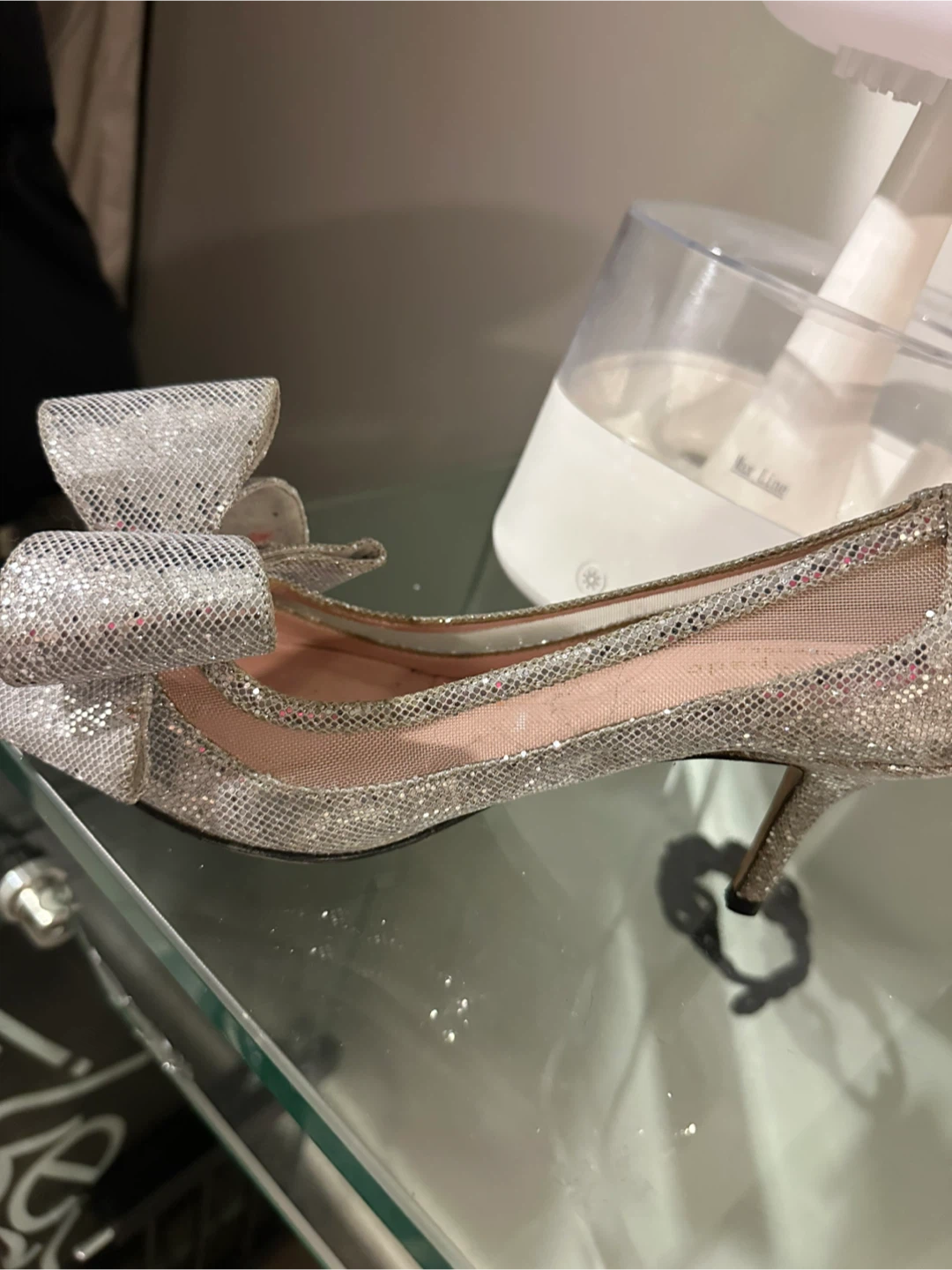 Kate Spade Silver Heels with Bow - photo 3