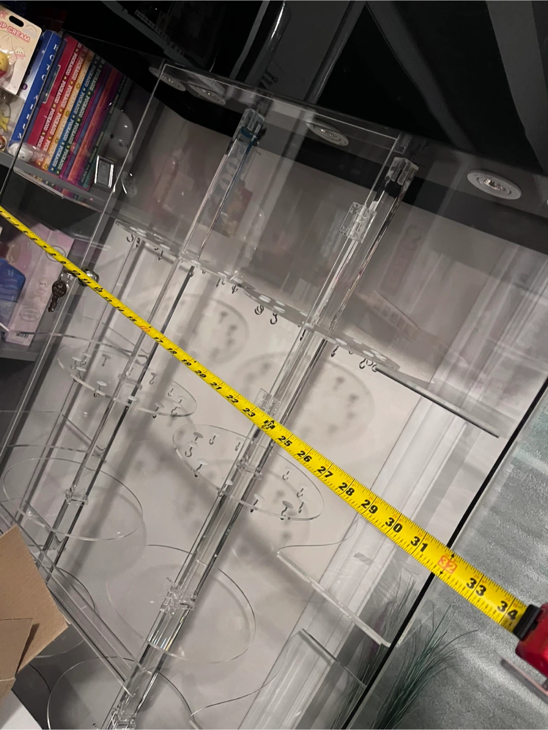 Acrylic Turning Display Case - Black Base, Clear Shelves - photo 4