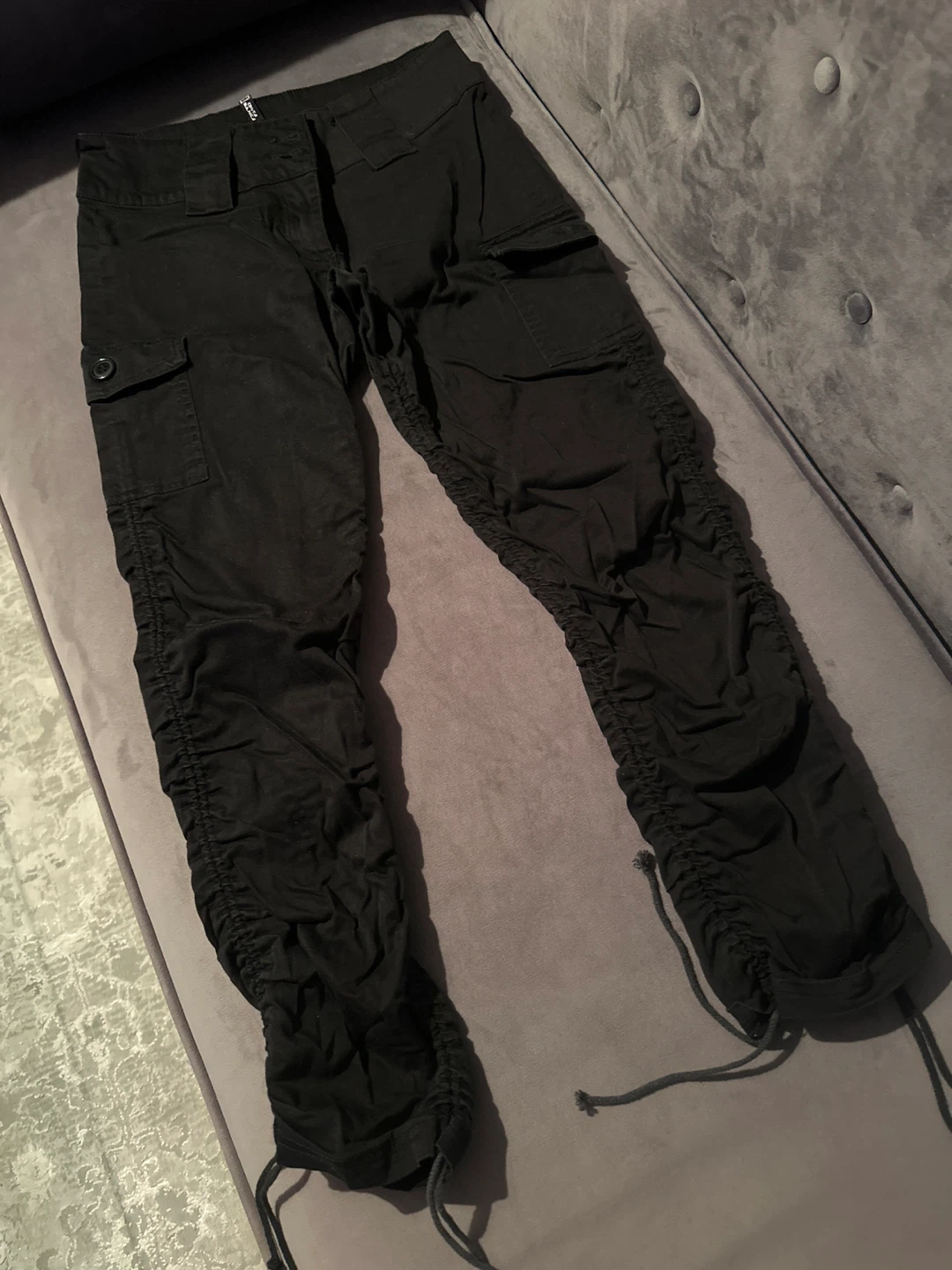 Costa Blanca Black Cargo Pants