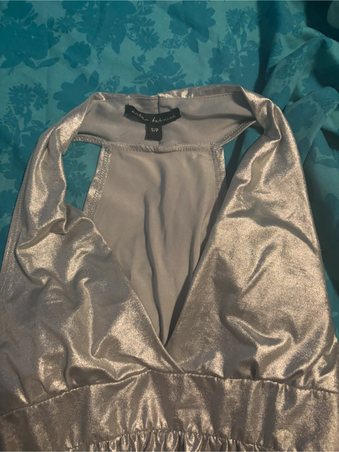 Silver Halter Top - Size S - photo 2