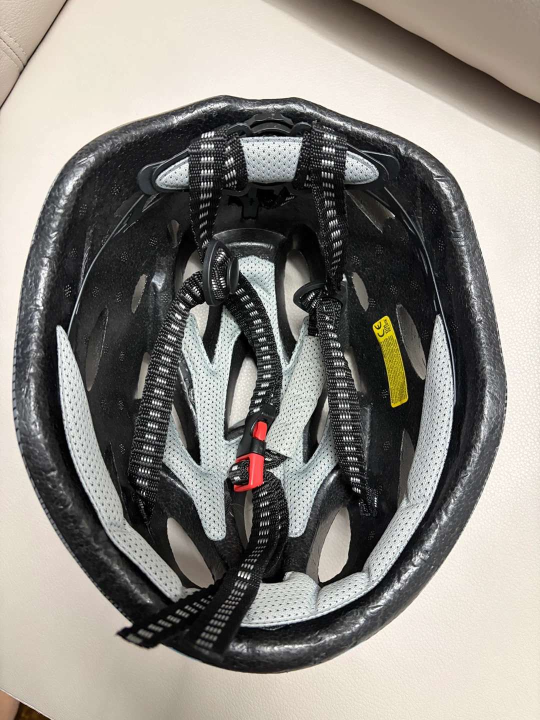 Blue & Black Striped Cycling Helmet - photo 3