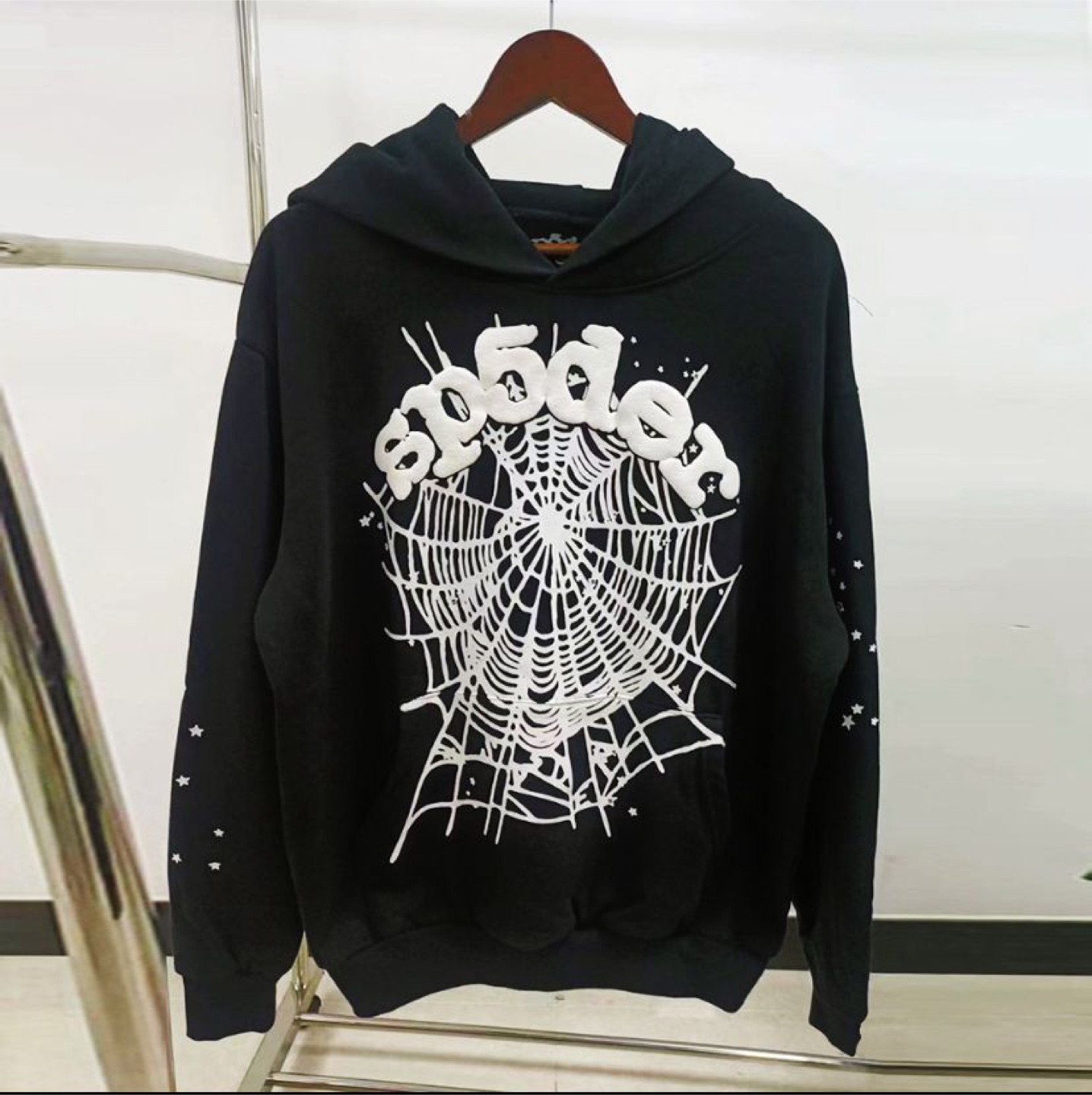 Sp5der Black Hoodie
