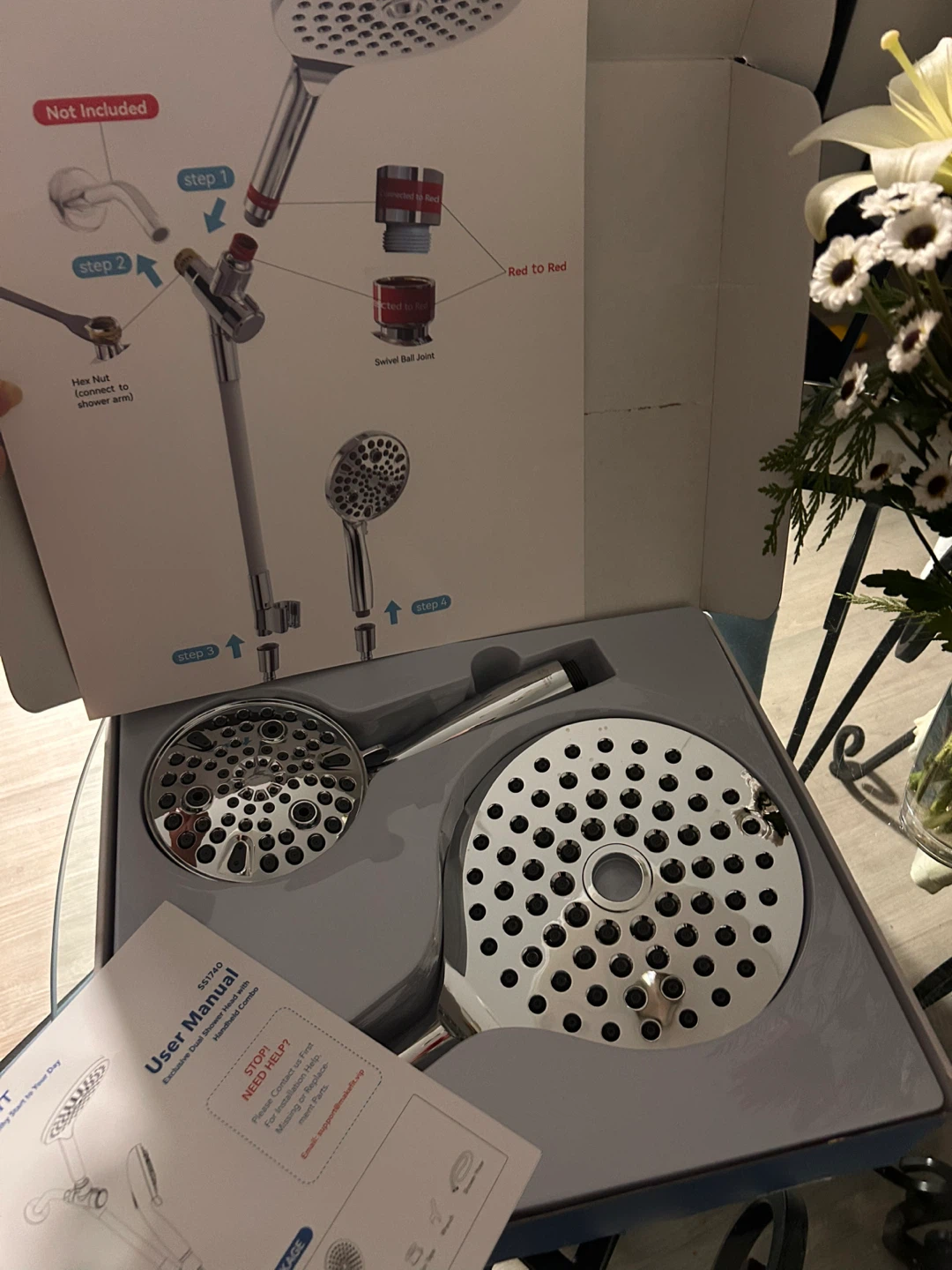 MakeFit Rain Shower Head System (2-in-1) Brand new, never used. - photo 3