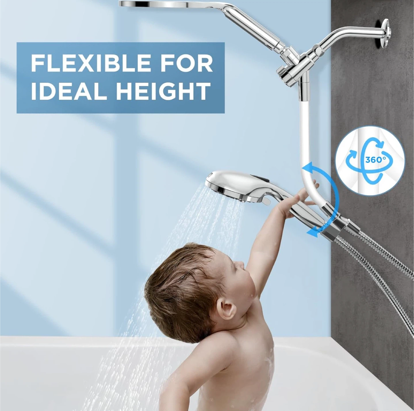 MakeFit Rain Shower Head System (2-in-1) Brand new, never used.