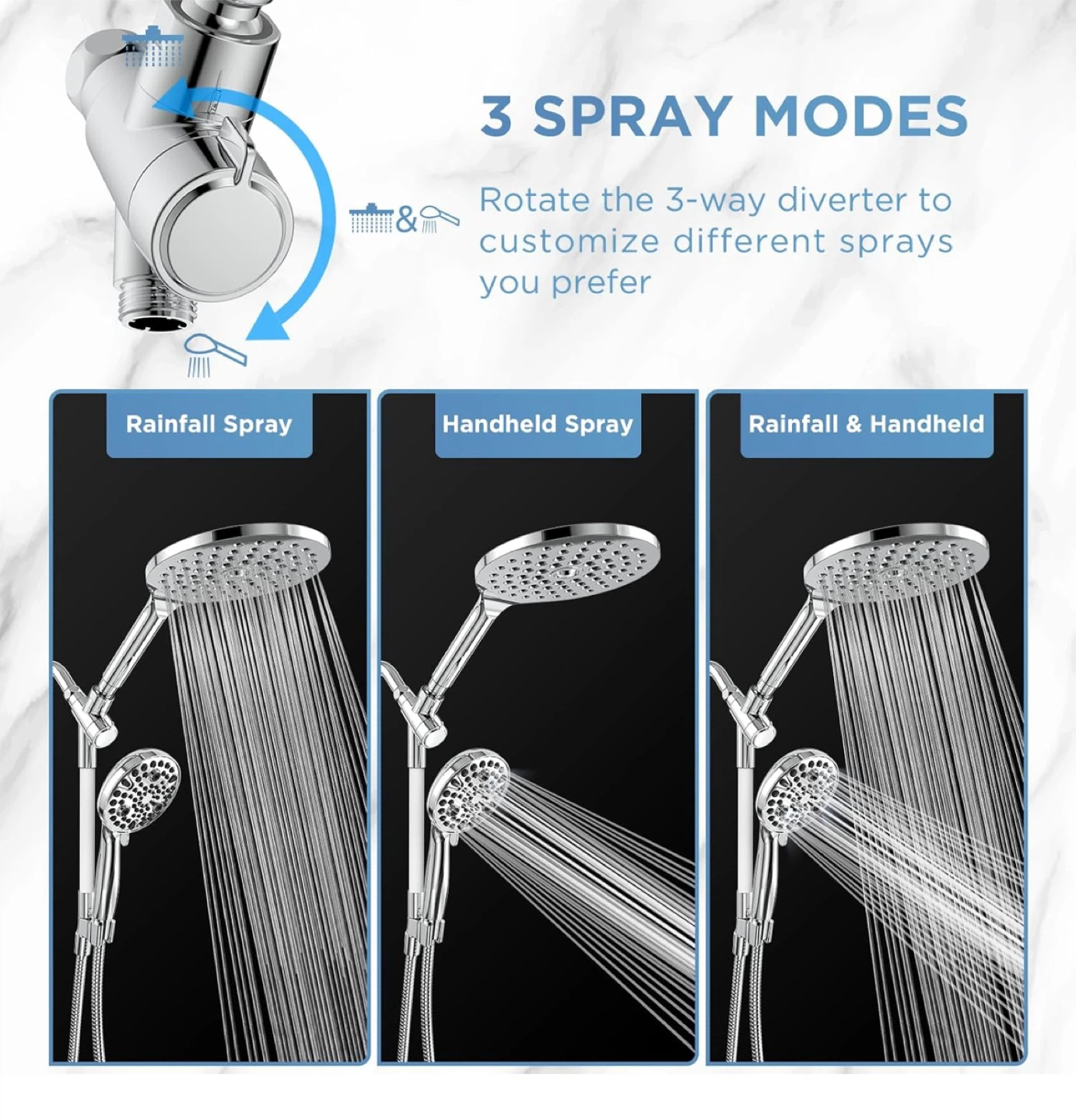 MakeFit Rain Shower Head System (2-in-1) Brand new, never used. - photo 2