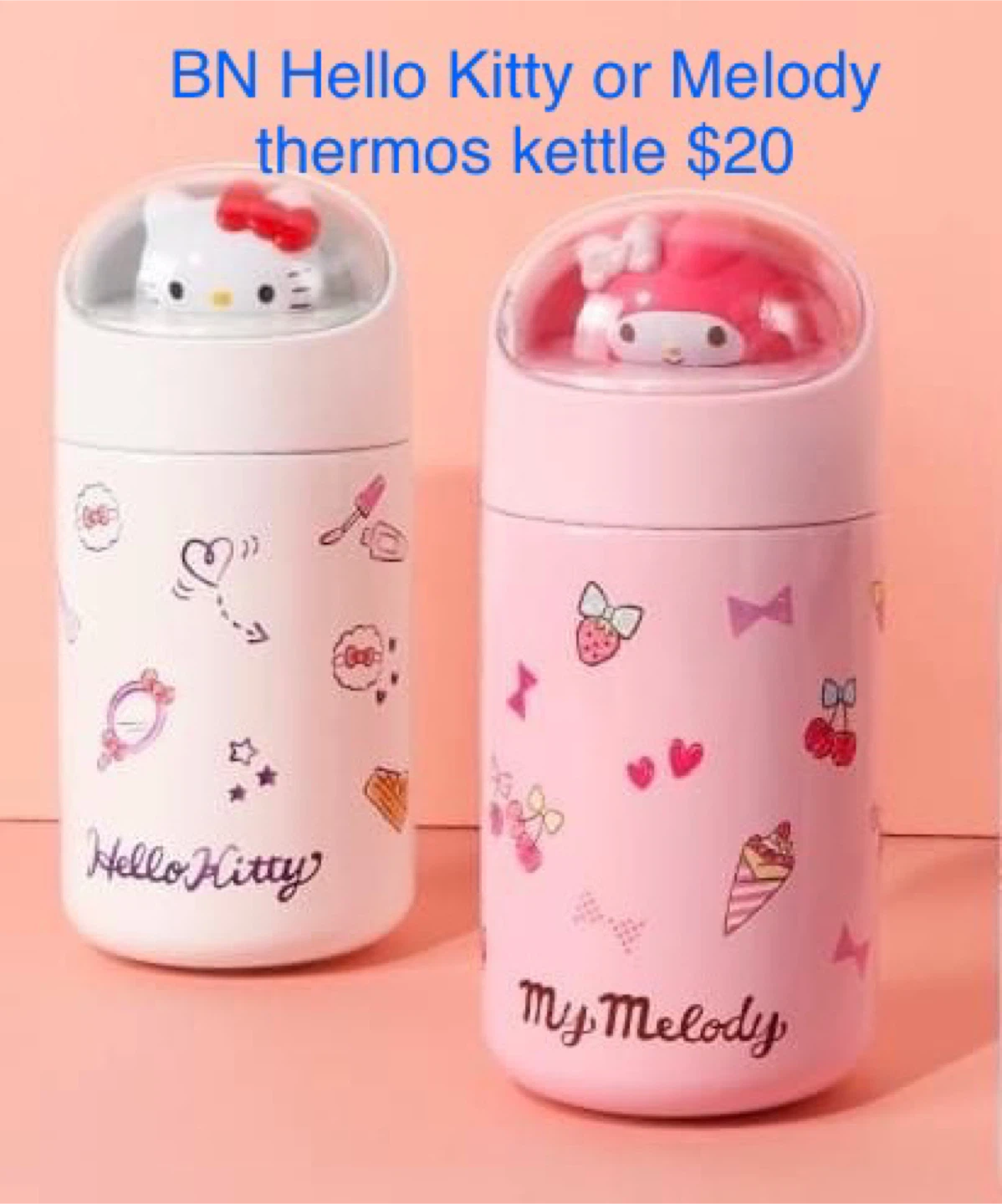 New Hello Kitty or Melody Thermos Kettle