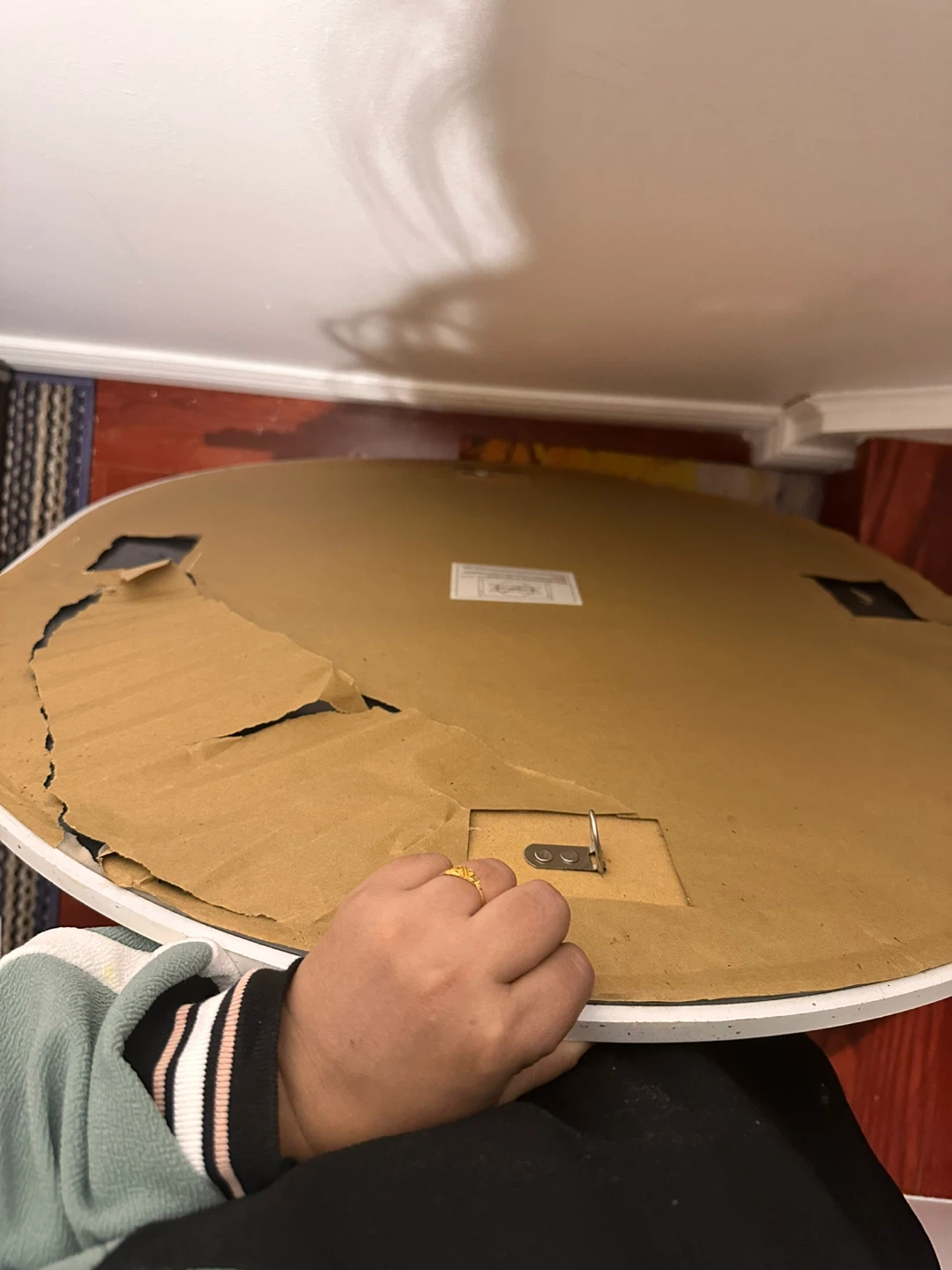 Round White Mirror - photo 2