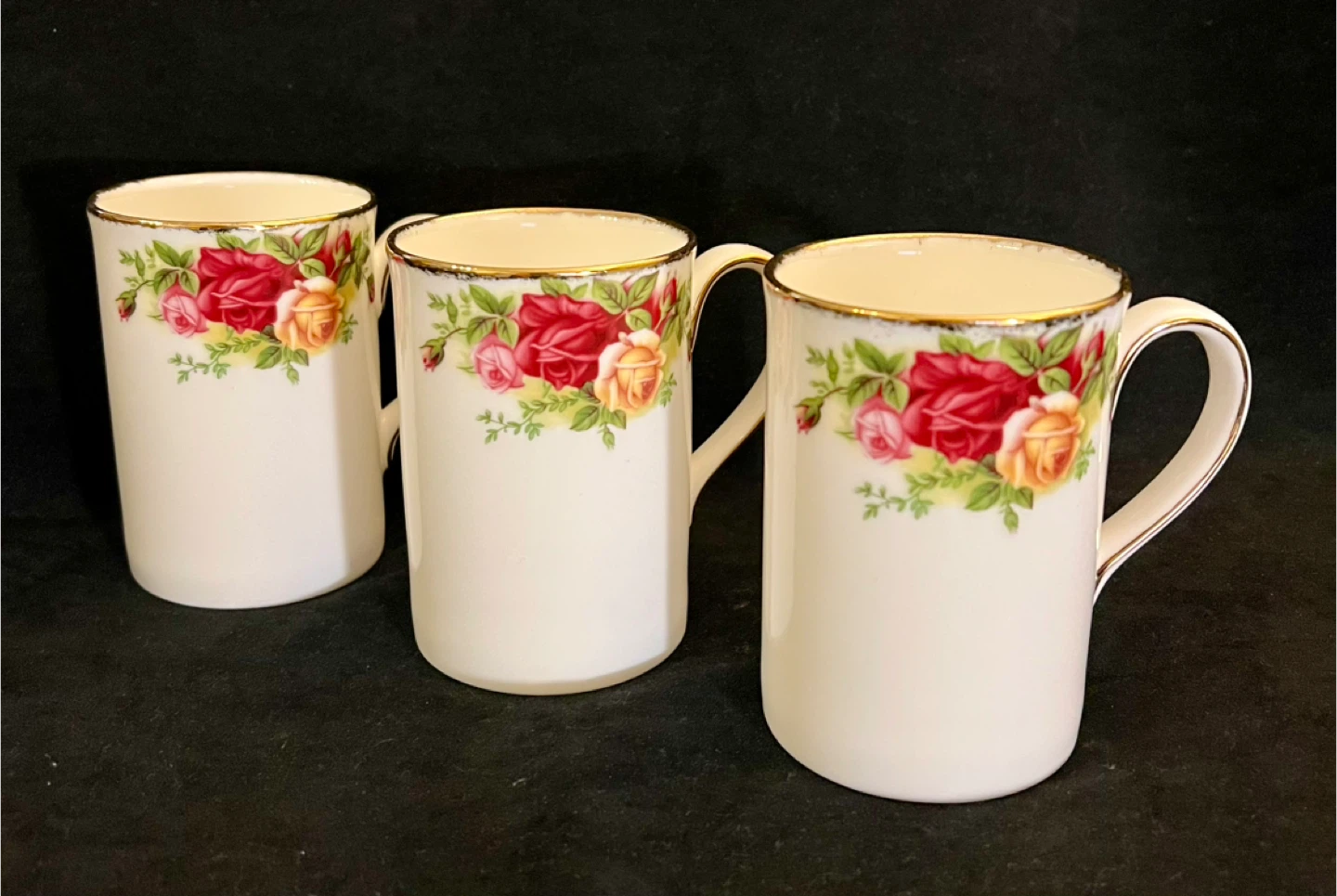 Royal Albert Old Country Roses Mugs - Set of 3