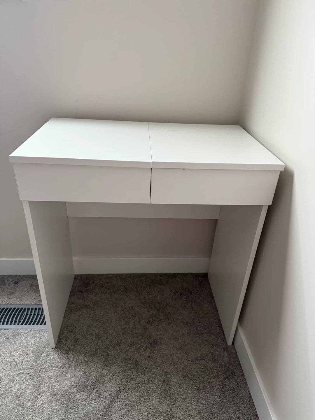 IKEA White Vanity Desk with Mirror